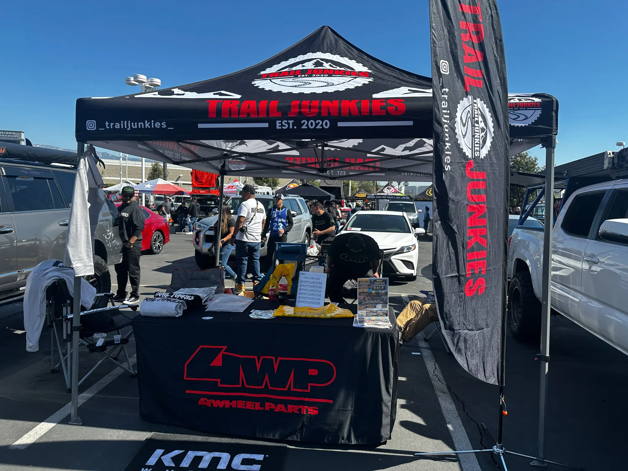 Custom auto parts tents