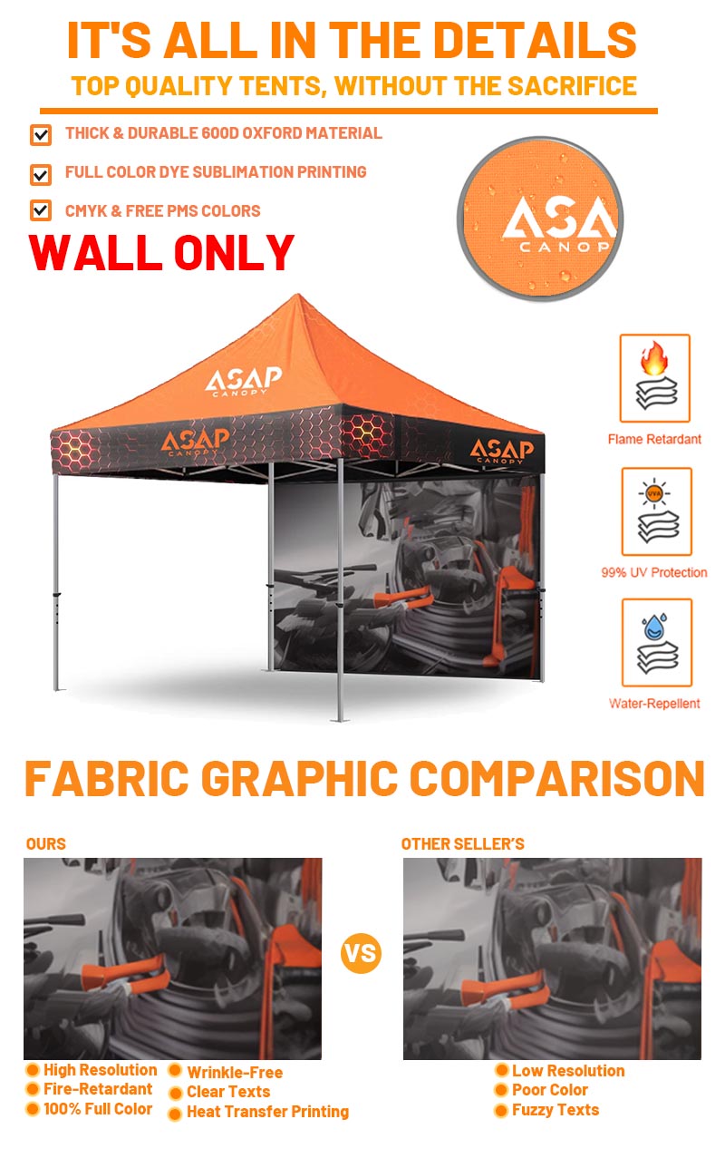 Full Color Dye Sublimated Print Canopy Walls