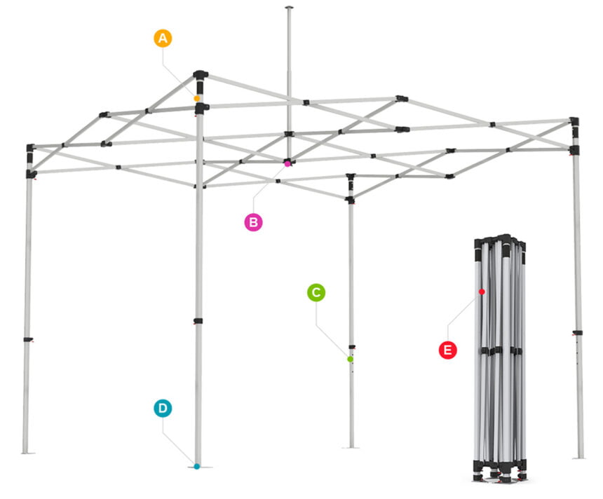 Heavy-duty Professional-grade Aluminum Canopy Frame