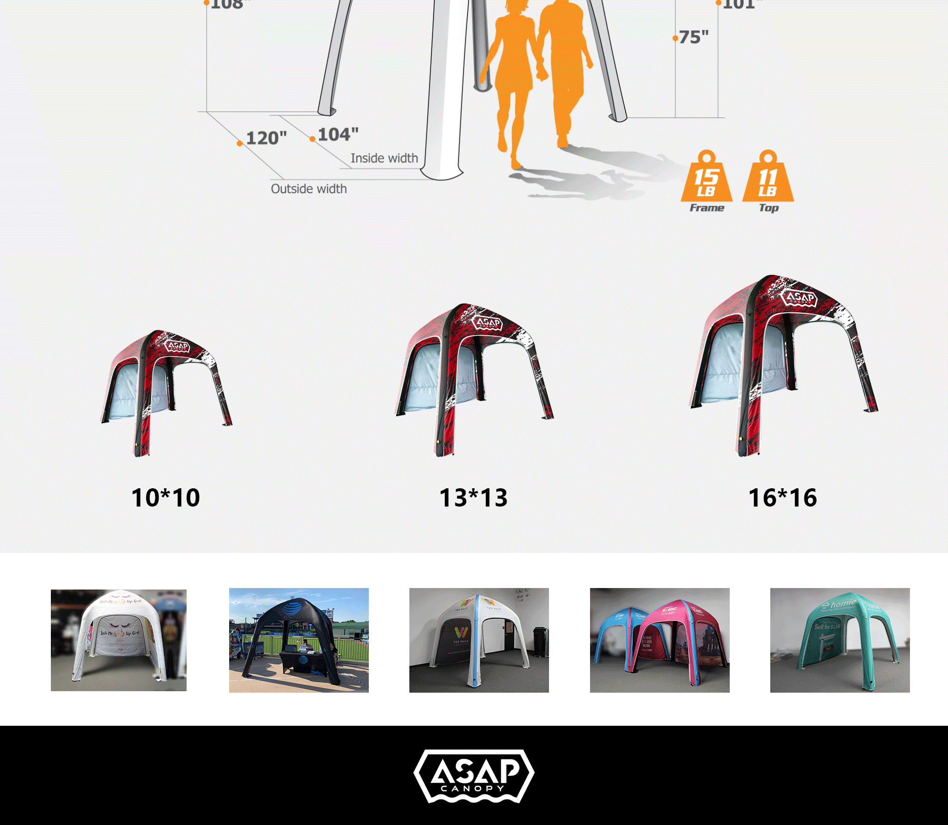 10x10 Custom Inflatable ECLIPSE Tent
