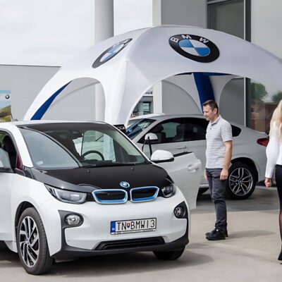 Unveiling the Ultimate Car and Inflatable Tent Display