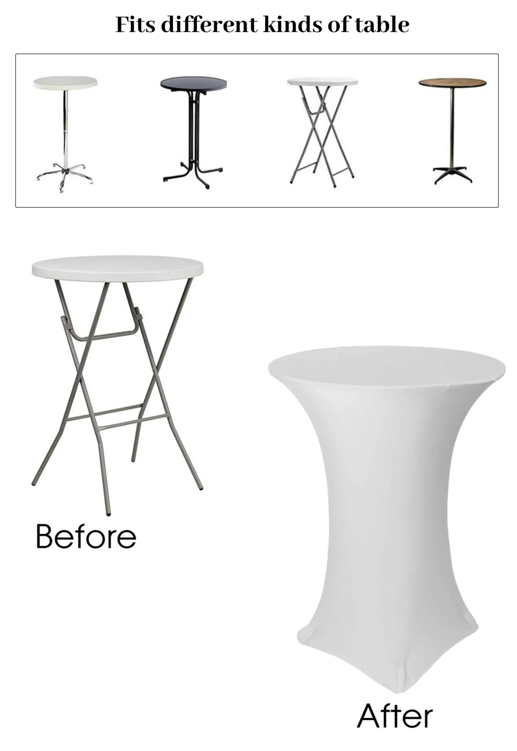 Round Stretch-Fit Table Cover