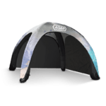 Inflatable promotional tent options with carry bags