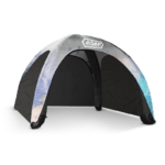 Branded inflatable tents for sporting tournaments