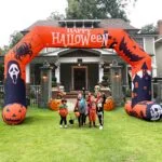 Hexagon Inflatable Archway for Outdoor Decoration, Halloween Party, Lawn Garden