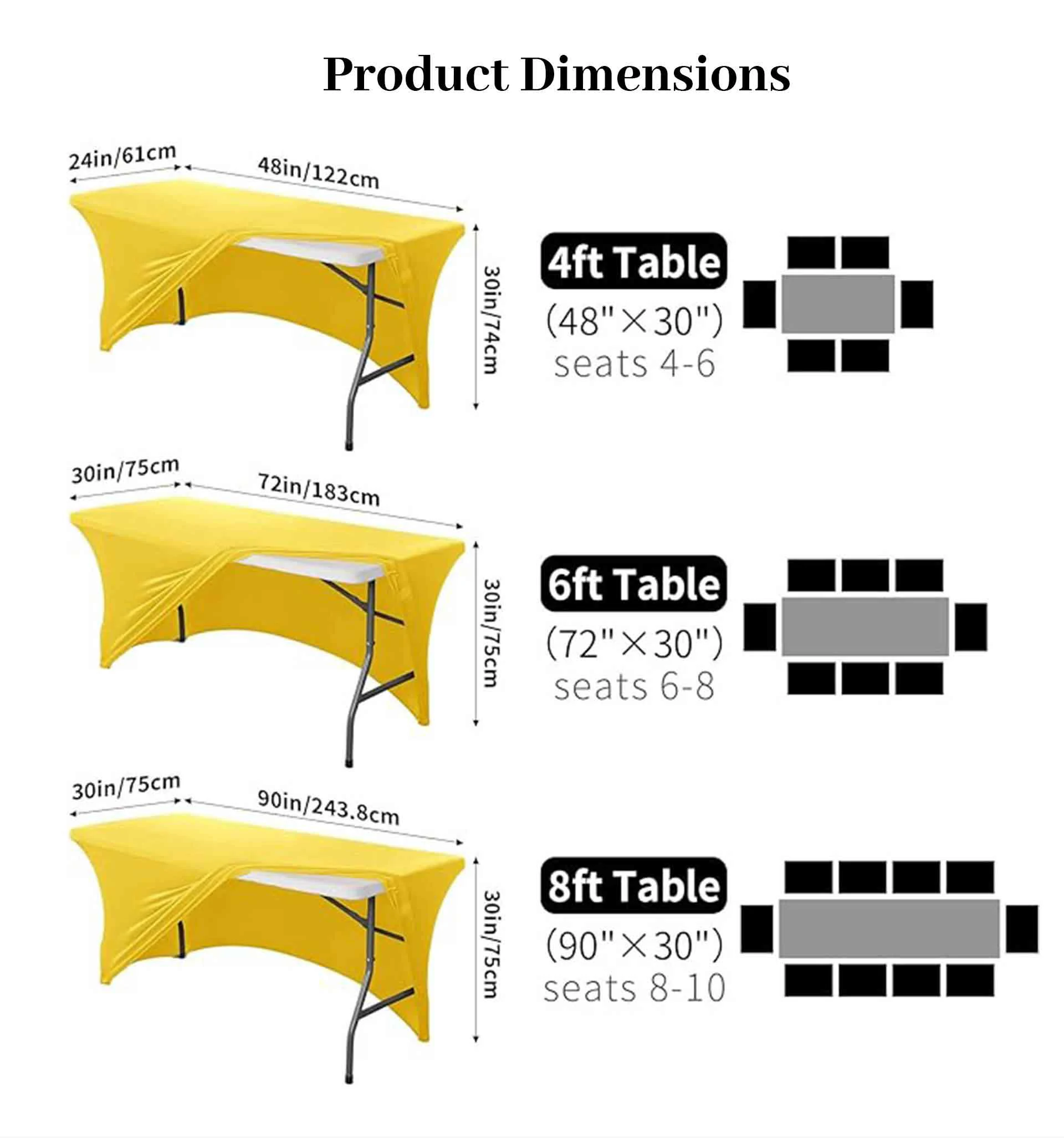 Stretch-Fit Table Covers - Fully color print