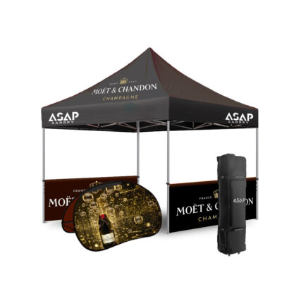 Enjoying the shade of our 10x10 pop-up canopy with built-in sun protection at a summer event.