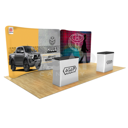ASAP 232” Backlit Gullwing Trade Show Booth Display Kit