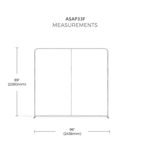 ASAP 96″ Backlit Waterfall Trade Show Booth Display Kit