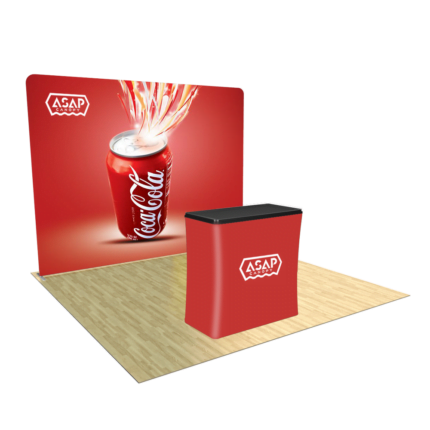 ASAP 96″ Backlit Flat Stand Trade Show Booth Display Kit