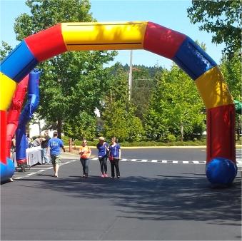 inflatable start finish arch hire