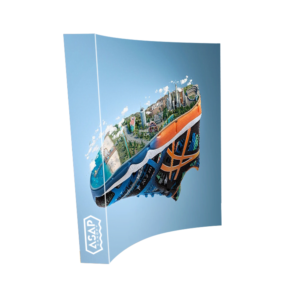 ASAP 89FT Curved Backlit Pop Up Displays trade show display companies chicago、trade show display cases wholesale、trade show display builders