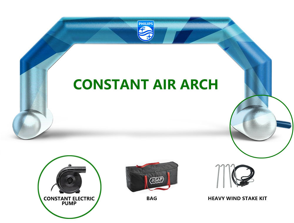 A detailed introduction to what is included in the constant inflatable arch package will be helpful to customers when purchasing.