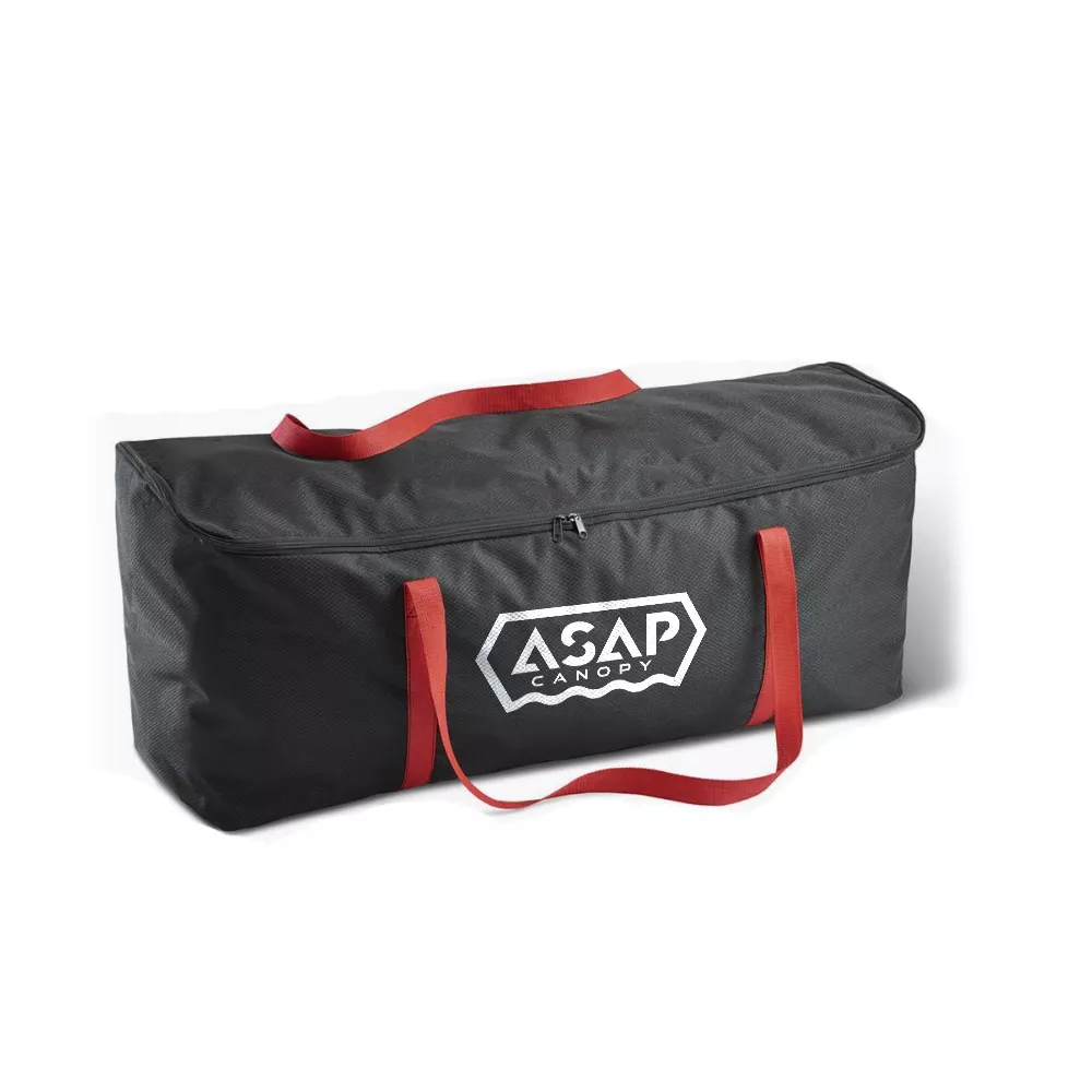 Durable carrying bag designed for inflatable arch, featuring handles and a zippered closure.