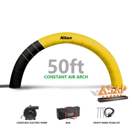 Inflatable Curved Arch 50ft Tethered