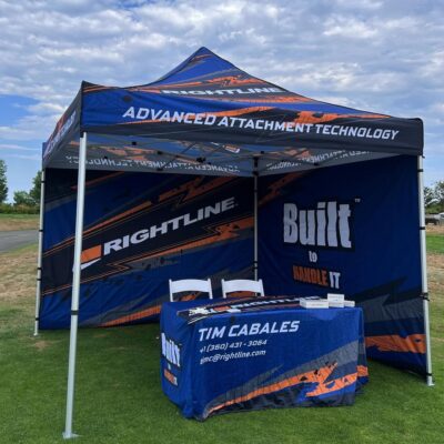 10x10 pop up tent with logo