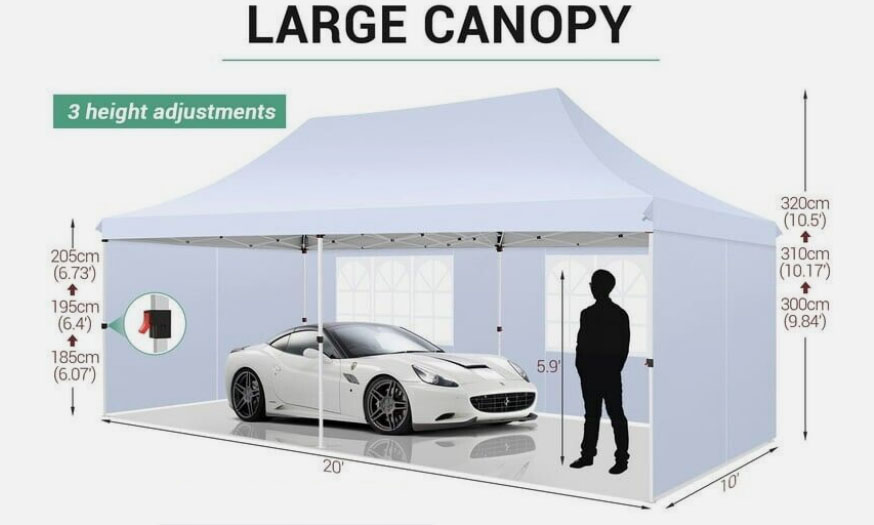 10x20 canopies