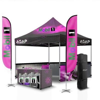 EZ-Up 10×10 commercial canopy with logo print *