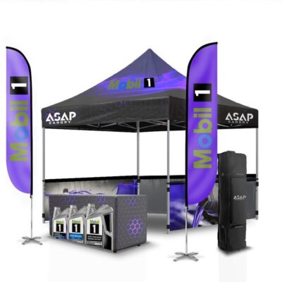 EZ-Up 10×10 commercial canopy with logo print *