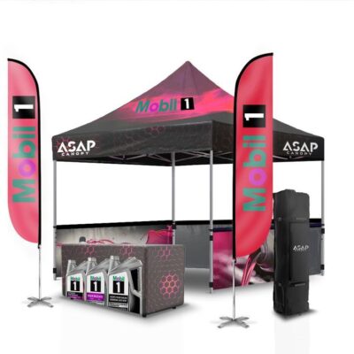 EZ-Up 10×10 commercial canopy with logo print *