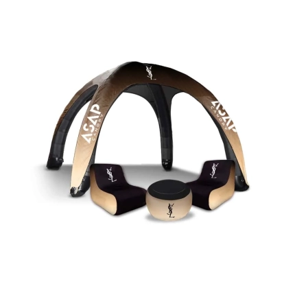 2 Air Chair & 1 Table + Standard 13FT Inflatable Canopy Tent