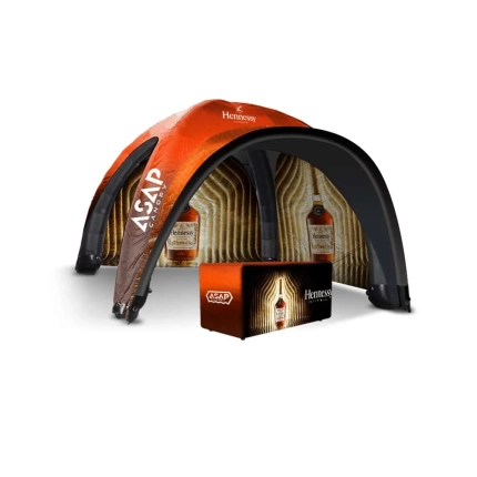 Table Cover + Feather Flags + 2 pcs Canopy Wall + Inflatable beach Tent 13x13ft With Awning