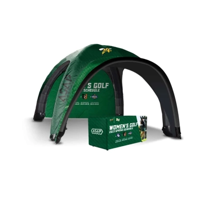 Feather Flags + 1 pc Canopy Wall + Table Cover + 13x13ft Inflatable canopy tent With Awning