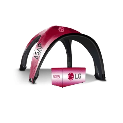 Table Cover + Feather Flags + 13x13ft Inflatable Tent With Awning