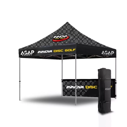 Heavy Duty 10X10 Canopy With 1Pc 10′ X 3′ Dye Sublimated Print Canopy Skirts