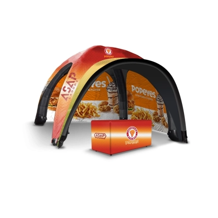 2 pcs Canopy Wall + Table Cover + 26x26ft Graphics Customizable Tent With Awning