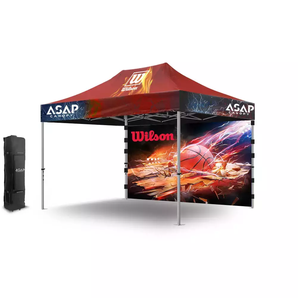 10X15 Business Tents With Logo + 1 Back Wall