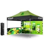 10X15 Business Tents With Logo + 1 Skirts &Amp; Back Wall