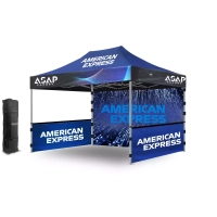 10X15 Business Tents With Logo + 2 Skirts &Amp; 1 Back Wall