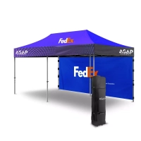 10X20 Business Tents With Logo + 1 Back Wall