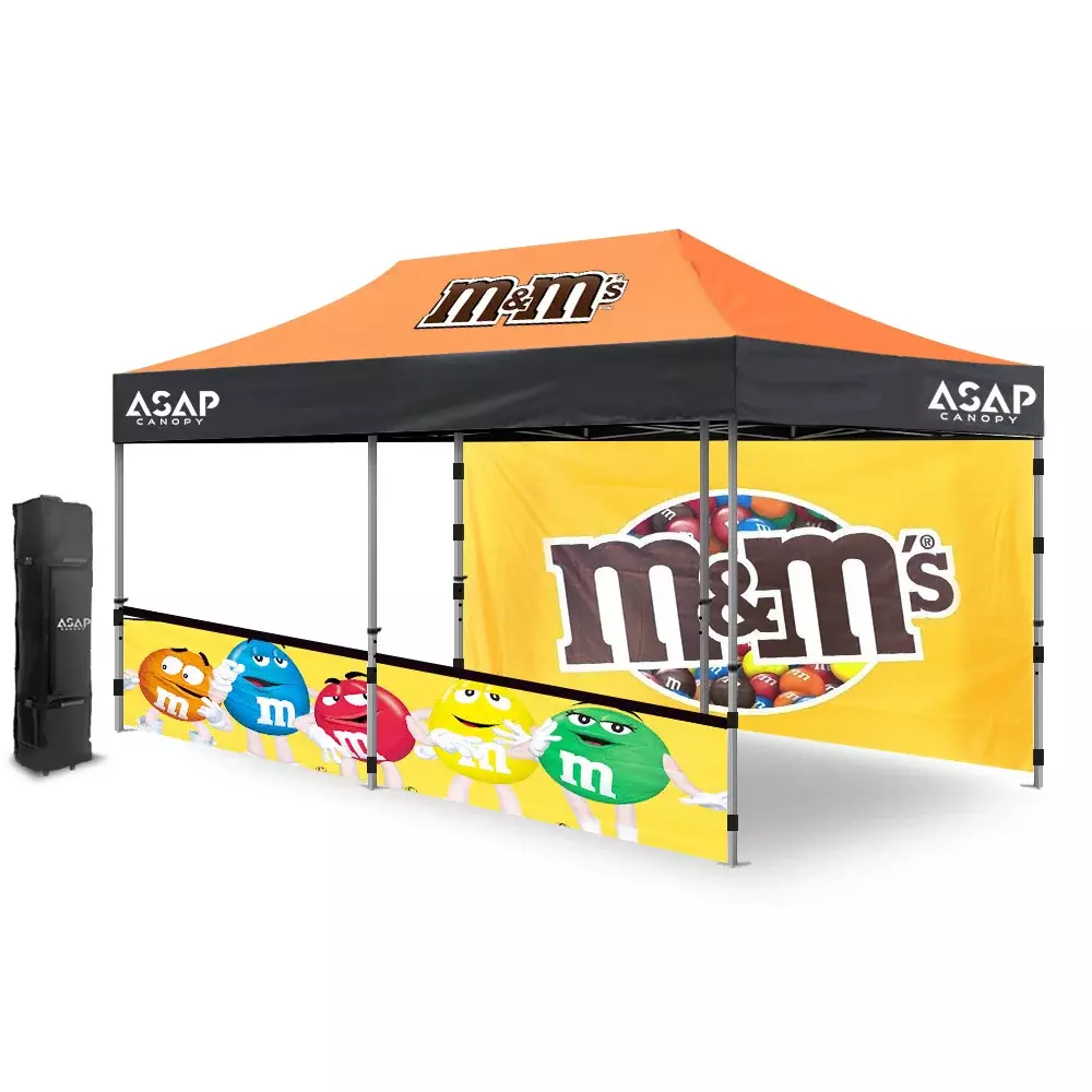 10X20 Business Tents With Logo + 2 Skirts &Amp; 1 Back Wall